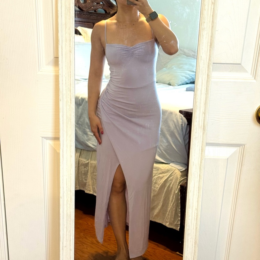 Aritzia wilfred flight midi dress lavish lavender S